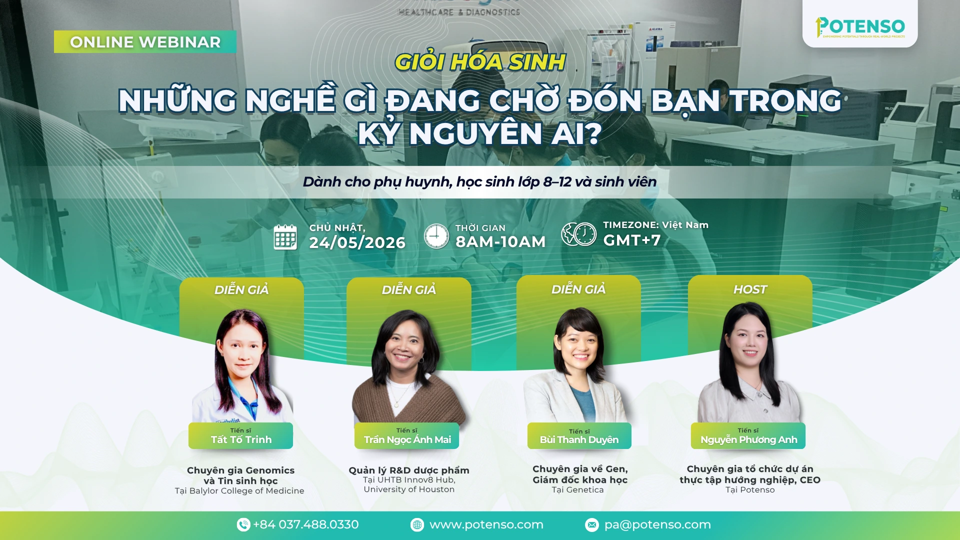 Potenso's webinar poster